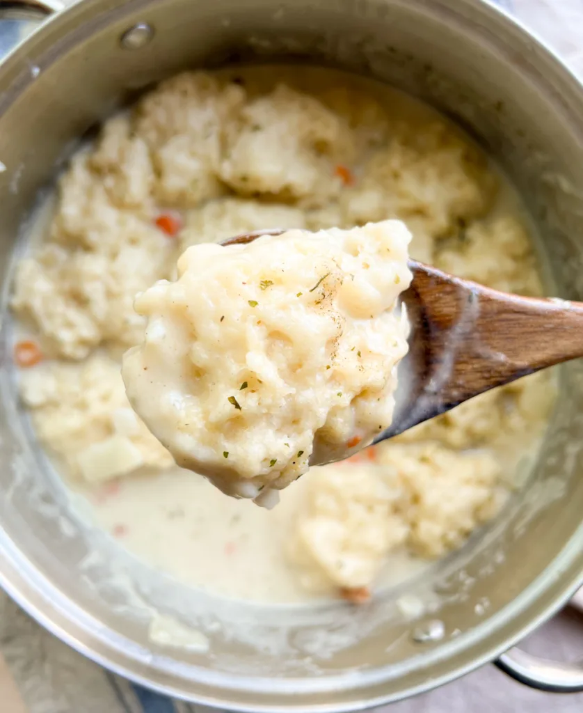 Sourdough dumpling close up