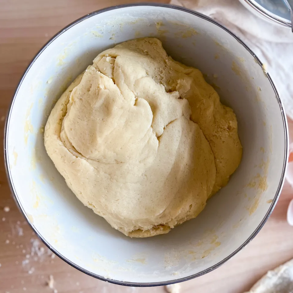 Sugar cookie dough after it has been kneaded.