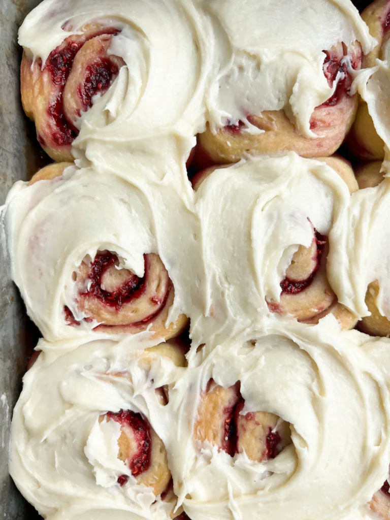 Sourdough Raspberry Lemon rolls