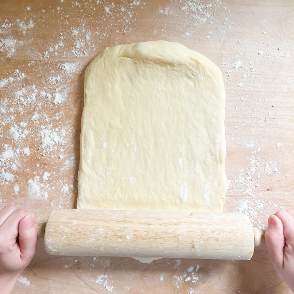 rolling the dough