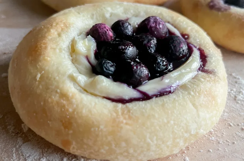 Sourdough Blueberry Brioche Tarts