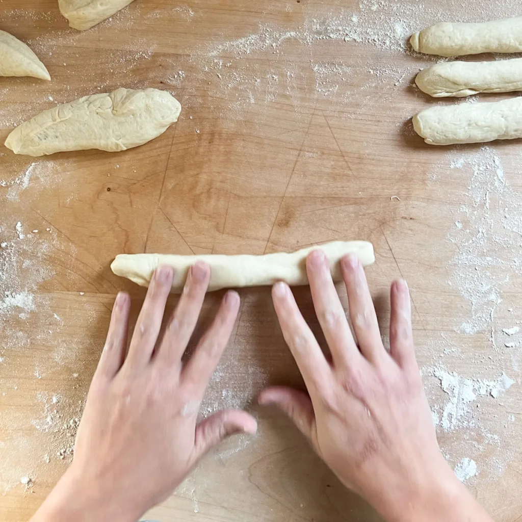 rolling out the breadsticks