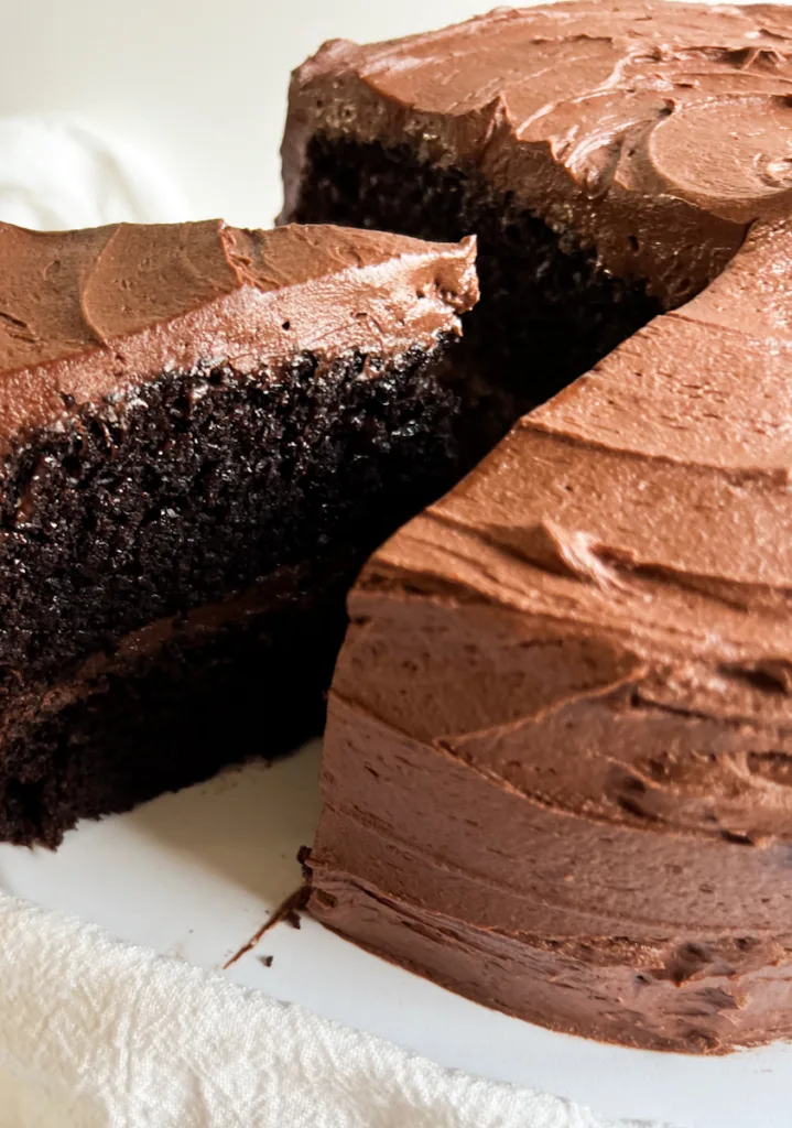 Frosted Sourdough Chocolate Cake