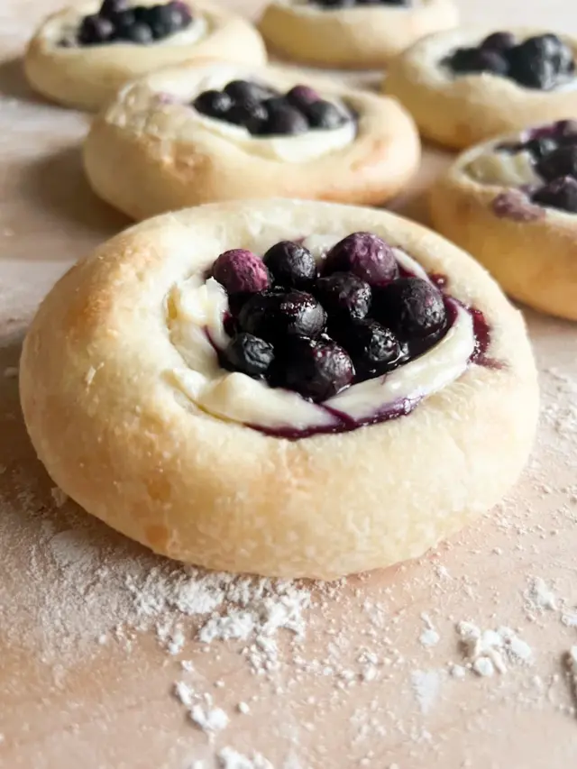 Sourdough Blueberry Brioche Tarts Story