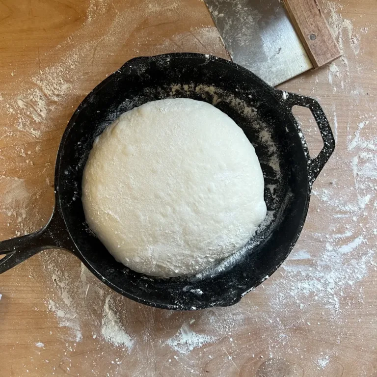What the dough looks like before second rise.