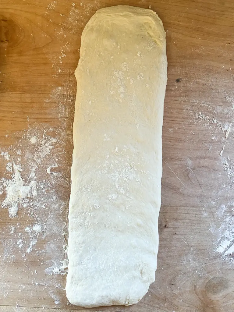 The dough after having been shaped.
